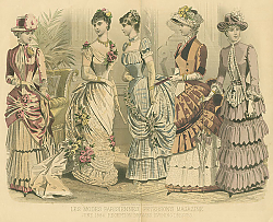 Постер June, 1884. Reception Dresses. Evening Dresses