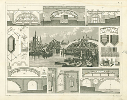 Постер Iconographic Encyclopedia: строительство каменных мостов 1