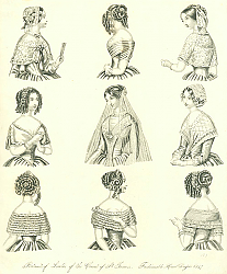 Постер Portraits of Ladies of the Court of St.Jamess. Fashionable Head Dreses 1847