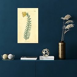 «Curtis Ботаника №42» в интерьере синей комнаты