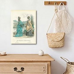 «The Milliner and Dressmaker №4» в интерьере прихожей с деревянным декором
