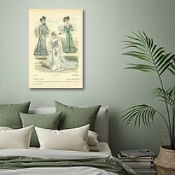 «Lemoniteur De La Mode №5» в интерьере зеленой спальни