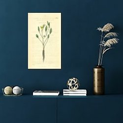 «Curtis Ботаника №74» в интерьере синей комнаты