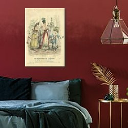 «Lemoniteur De La Mode №7» в интерьере красной спальни