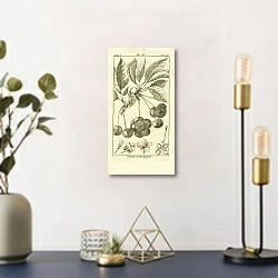 «Cerise a Bouquet» в интерьере комнаты с золотыми деталями