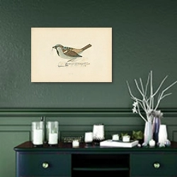 «Sparrow 1» в интерьере зеленой комнаты