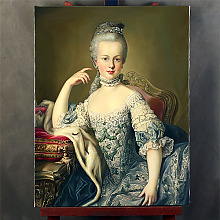 Коллажи с женскими портретами в историческом стиле на холсте