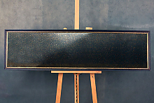 Длинное узкое зеркало "морена"  в деревянном багете