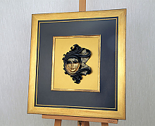 Венецианская маска в двойной раме с двойным паспарту