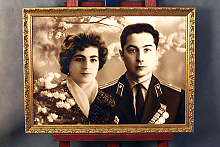 Парный портрет-сепия со стилизацией под живопись