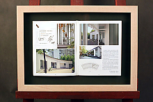 Буклет проекта ресторана в светлой раме