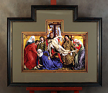 Картина в многоульныой раме с паспарту под стеклом