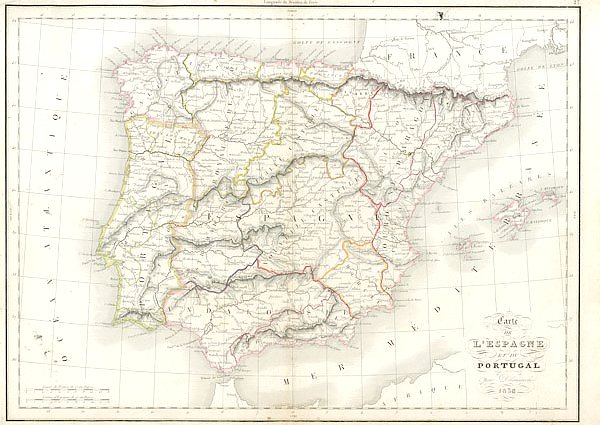 Старая карта испании