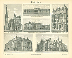 Постер Здания Лейпцига