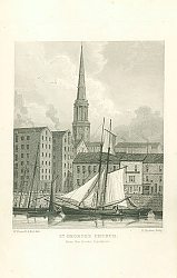 Постер St. George's Church, from thr Docks Liverpool Постер St. George's Church, from thr Docks Liverpool