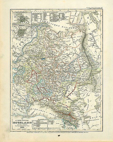 Карта европы 1836