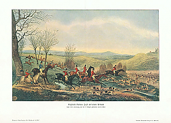 Постер Englische Parforce Jagd auf einen Rehbock