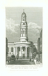 Постер St. Marys Church, Wyndham Place, & District Rectory to St. Mary-Le-Bone