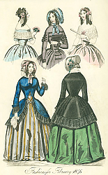 Постер Fashions for February 1846 №1 1 Постер Fashions for February 1846 №1 1
