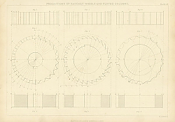 Постер Projections of a Ratchet Wheels and Fluted Columns Постер Projections of a Ratchet Wheels and Fluted Columns