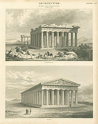 Постер Architecture. The Temple of Minerva Parthenon at Athens. (North-west view.) Постер Architecture. The Temple of Minerva Parthenon at Athens. (North-west view.)