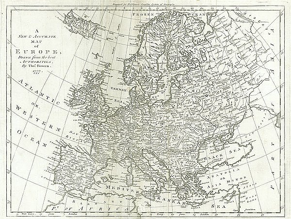 Карта европы 1913 года