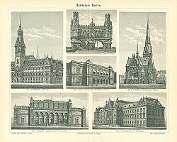 Постер Здания Гамбурга