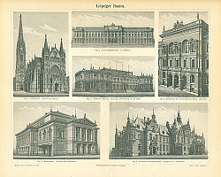 Постер Здания Лейпцига 3