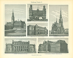 Постер Здания Гамбурга II