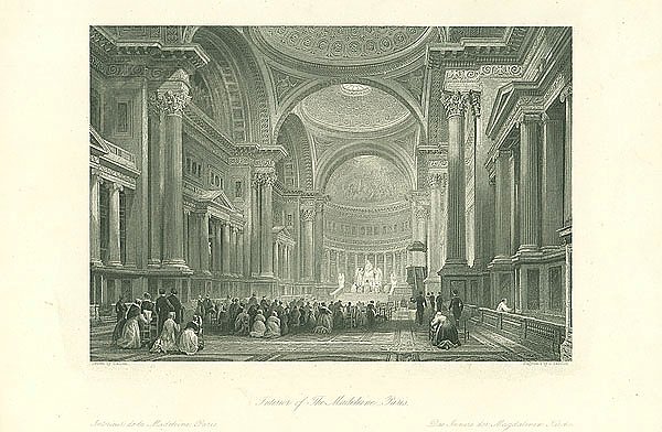Interior of the Madeleine. Paris