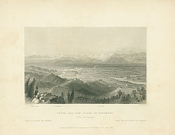Постер Turin, and the Plain of Piedmont (from the Superga) Постер Turin, and the Plain of Piedmont (from the Superga)
