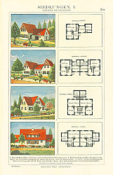 Постер Siedlungen I. Ansichten und Grundrisse