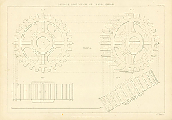 Постер Oblique Projection of a Spur Pinion Постер Oblique Projection of a Spur Pinion