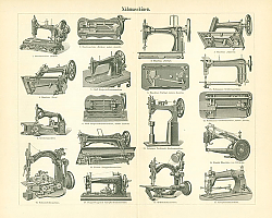 Постер Швейные машины