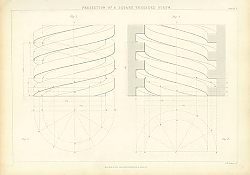 Постер Projection of a Square Threaded Screw Постер Projection of a Square Threaded Screw