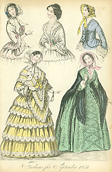 Постер Fashions for September 1851 №1 1 Постер Fashions for September 1851 №1 1