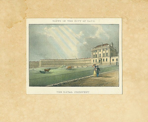 Views in the City of Bath. The Royal Crescent