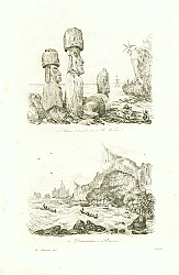 Постер Statues colossales de l'Ile Waihou, Debarcadere a Pitcairn 2