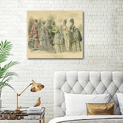 «June, 1875. The Rose Garden» в интерьере спальни с золотыми деталями