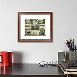 «Iconographic Encyclopedia: речное рыболовство 1» в интерьере над комодом «Iconographic Encyclopedia: речное рыболовство 1» в интерьере над комодом
