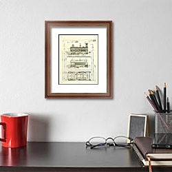 «Iconographic Encyclopedia: устройство локомотива 1» в интерьере зеленой спальни «Iconographic Encyclopedia: устройство локомотива 1» в интерьере зеленой спальни