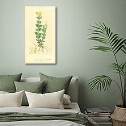 «Sowerby Ботаника №23» в интерьере зеленой спальни