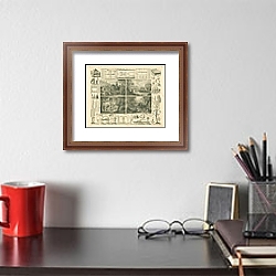 «Iconographic Encyclopedia: охота 1» в интерьере с кирпичными стенами «Iconographic Encyclopedia: охота 1» в интерьере с кирпичными стенами