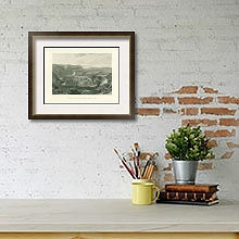 «Crook of Lune, Looking Towards Hornby Castle» в интерьере с кирпичными стенами «Crook of Lune, Looking Towards Hornby Castle» в интерьере с кирпичными стенами