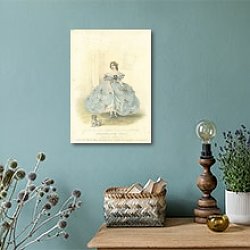 «Crinoline 1859. Poor Tiney, Good Bye Tiney Dear, I Shant Have Room For You in the Carriage» в интерьере комнаты с белыми стенами «Crinoline 1859. Poor Tiney, Good Bye Tiney Dear, I Shant Have Room For You in the Carriage» в интерьере комнаты с белыми стенами