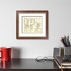 «Iconographic Encyclopedia: насосные устройства» в интерьере комнаты с белыми стенами «Iconographic Encyclopedia: насосные устройства» в интерьере комнаты с белыми стенами