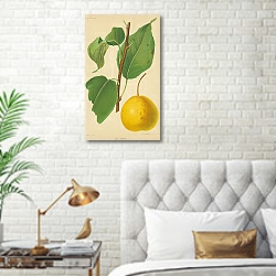 «Poire Mikado» в интерьере спальни с золотыми деталями