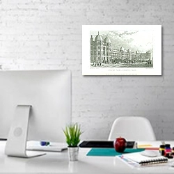 «Sussex Place, Regents Park» в интерьере офиса в белом цвете