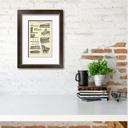 «Musikinstrumente III» в интерьере с кирпичной стеной