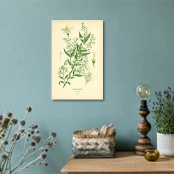 «Deutzia Gracilis 1» в интерьере комнаты со старинной лампой